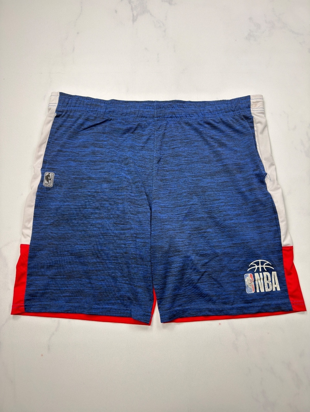 NBA Athletic Shorts Blue Red White Colorblock - Mens Large